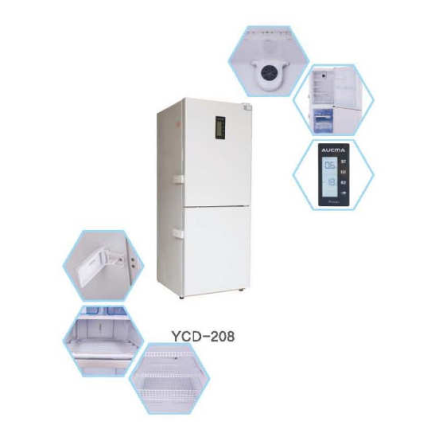 YCD-208, CFC-free Technology, LCD display Combined Refrigerator And Freezer